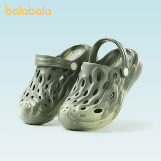 Balabala children's croc shoes boys summer eva shoes feeling outdoor sports sandals girls bathroom big children's sandals wilderness green 37 inner length 24cm (240) suitable for feet 37-38