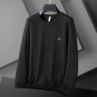 K-boxing men's wear (k-boxing) 280 jin jin is equal to 0.5 kg spring and autumn fat men's long sleeve t-shirt men's loose large plus size plus size sweatshirt fat guy bottoming shirt black xl (120-140 jin jin is equal to about 0.5 kg)