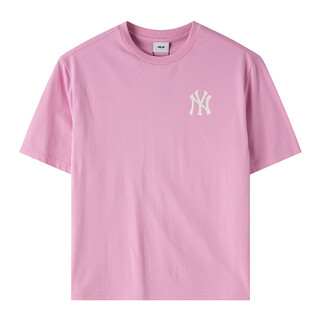 Mlb official children's short-sleeved college style men's and women's summer children's retro t-shirt retro tops 7atsb3563 new york yankees/pink 160 80