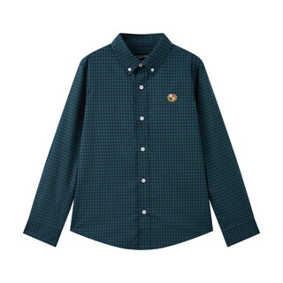 E land kidseland kids pedophile clothing boys' shirt plaid long-sleeved top green 150