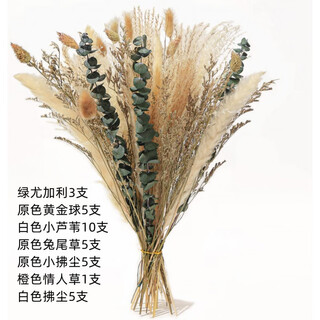 Original idea (chugouxiang) yunnan real flower pampas grass whisk dust rabbit tail dried bouquet pampas grass hs02 with box