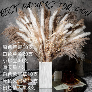 Original idea (chugouxiang) yunnan real flower pampas grass whisk dust rabbit tail dried bouquet pampas grass hs53 with box