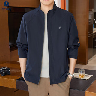 Navigare italian small sailing 2026 new stand collar jacket men's spring and autumn thin high-end business jacket casual top navy blue l