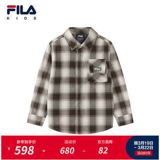 Fila children's clothing shirt 2026 summer new boys long-sleeved shirt full print one-za 105