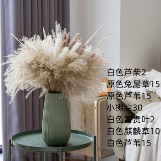 Original idea (chugouxiang) yunnan real flower pampas grass whisk dust rabbit tail dried bouquet pampas grass hs35 with box