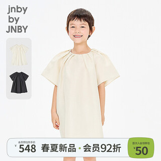 Jnby by jnby new jiangnan buyi children's clothing short-sleeved dress raglan sleeves round neck pullover 26 spring girls 1q3g10930 110/off-white 100 cm