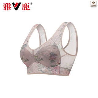Yalu autumn mom middle-aged and elderly vest style thin underwear women's lightweight breathable wireless bra comfortable large size skin color nude feeling traceless m - recommended 70-100 jin jin equals 0.5 kg