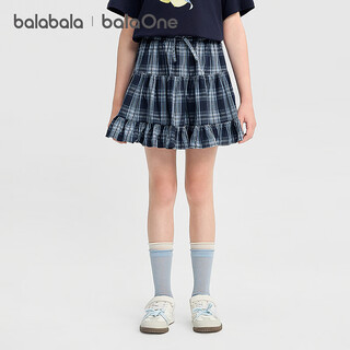 Balabala children's clothing children's half-length skirt girls 2026 summer new style small children and big children sweet short skirt bow blue tone 00488 170