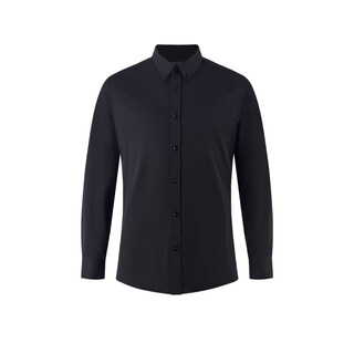 Degre zerodegre zero shirt men's long-sleeved 140s pima cotton natural non-iron business anti-wrinkle easy vertical black comfortable b version stud button collar 140 39 recommended height 165-170 weight 100-12