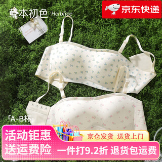 Herbal primary color strapless tube top bra for women summer thin small chest push-up non-slip seamless breast-retracting bra 2026 pink rose s