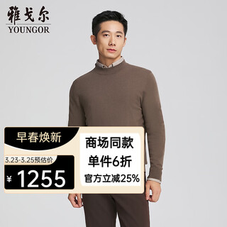 Youngor shopping mall same style sweater men's 2024 autumn and winter young men's sweater item no. yyhm615205wya brown yyhm615205wya xl 110cm