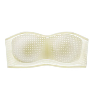 Strapless bra for women, non-slip, push-up small breasts, summer thin, traceless, ice-silk, non-falling tube top, chest-wrapped and beautiful back bra, champagne color s