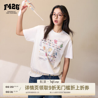 F426 city hunter series summer new cool quick-drying antibacterial graffiti letters short-sleeved t-shirt off-white s