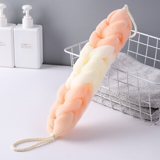 Mi shuo bath ball long strip bath strip cute girl back rub bath flower is not easy to scatter bath ball back rub bath rub back strip pink and white powder