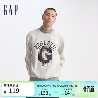 Gap men's and women's autumn terry cloth big g embroidered logo contrast sweatshirt casual top 639349