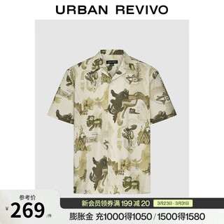 Ur2026 summer new men's casual personalized creative printed lapel cardigan shirt uml260031 multicolor s