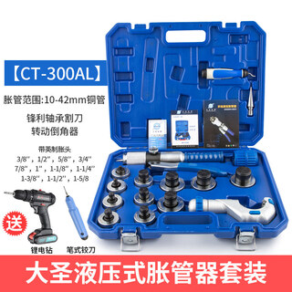 大圣纵横（DASHENG ZONGHENG）手动液压胀管器 CT-100A/300AL 扩涨器铜管扩孔器空调扩口器工具 CT-300AL液压（10-42） 送电钻