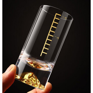 Xijue (xijue) crystal glass white wine cup household one-cup 2-liang gold foil small wine glass creative hidden gold cup jinshan spirit cup hidden gold scale jinshan two-liang cup single