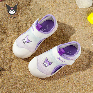 Hello kitty children's shoes children's shoes running shoes toe-cap shoes girls sandals indoor shoes girls non-slip breathable mesh purple 28