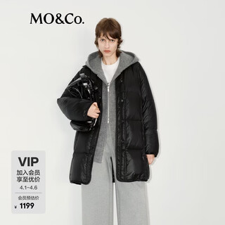 Mo&co. 90 white goose down, heated lining, loose and light warm lapel mbd4ei