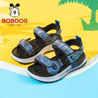 Bobdog children's shoes 2026 summer new style boys open-toed children's sandals boys summer men's river shoes black/dark blue 26 suitable for feet 16.0cm long