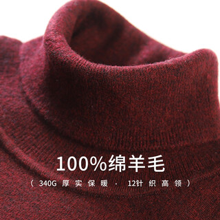 Antonio 100% sheep wool 12-needle thickened men's autumn and winter wool sweater turtleneck solid color versatile bottoming shirt