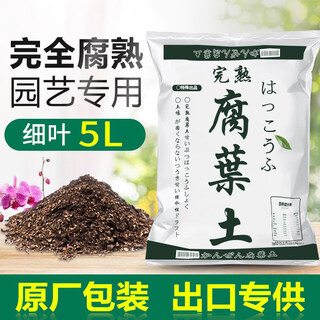 Humus soil, decomposed, special humus soil for clivia, nutrient soil, planting soil, oak, oak leaves, orchid bonsai, acidic, secondary fermentation, mature, exported humus soil, fine leaves, 5 liters