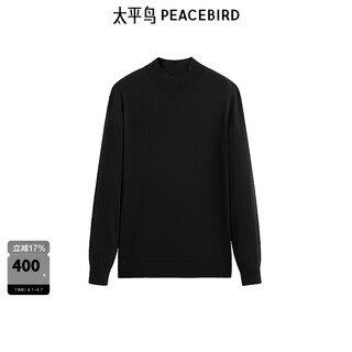 Peacebird men's sweater winter new sheep wool half turtleneck sweater b1ebe4b12 black 1 m