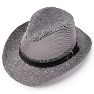 Summer men's hat, sunshade, mesh hat, middle-aged and elderly cool hat, father's gentleman hat, breathable sun hat, beige, one-size-fits-all hat circumference