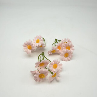 Yao wan xi sen simulation small bunch of plastic flowers diy straw hat decoration silk flowers fake flowers handmade garland material dried flowers pink x2