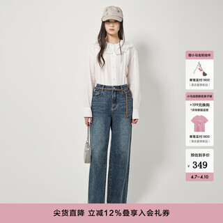 Dzzit plain shirt spring and autumn ruffle collar top women's design niche white xs