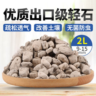 Pumice granules, pumice bowl bottom, orchid stone, comparable to hinata stone, succulent orchid pavement bottom, aquarium filter material, whole package, finely screened, powder-free, pumice 9-15mm 2 liters (mixed with soil for sowing)