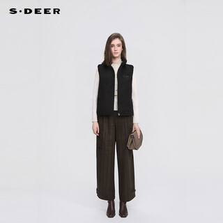 S.deersdeer women's fashion stand collar down vest s25481603 black s