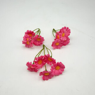 Yao wan xi sen simulated small bunch of plastic flowers diy straw hat decoration silk flowers fake flowers handmade garland material dried flowers rose red x2