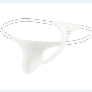 Hongsilinyi men's underwear invisible belt thong men's bikini low-waist belly-control thong underwear for men 1 piece white l