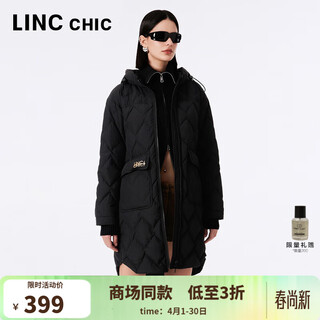 Jin yujie autumn and winter lightweight down jacket women's mid-length shopping mall loose simple hooded jacket y23306180 hegel xl suitable for 140 jin jin equal to 0.5 kg or less