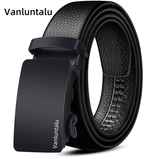 Vanluntalu new belt men's fashionable automatic buckle business casual belt for young and middle-aged korean men's belt simple and versatile trouser belt black face model
