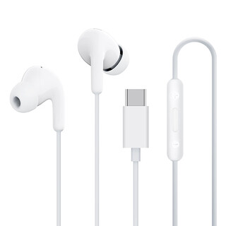 Xiaomi (mi) type-c earphones wired earphones suitable for xiaomi huawei honor oppo vivo mobile phones pc computers apple 15 and above models white