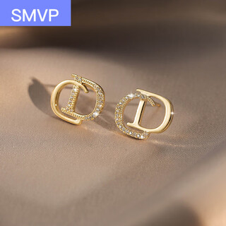 Smvp925 silver letter stud earrings for women 2023 new trendy earrings niche design small fragrant style earrings gold