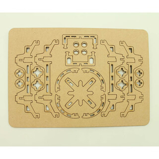 JPHZNBOIMG木制拼装DIY四轴飞行器学校科教小制作遥控飞无人机航 A款木制主体