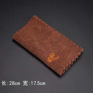 Zhengyang yangyang tea towel, absorbent wufu printed square fine fiber cloth, tea tray accessories, tea set special towel rag, tea classic (brown)