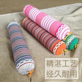 Moduyuan pillow long cylindrical cervical vertebra round cylindrical neck hard pillow small qiaomai candy bar whole head spine red