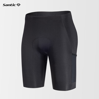Santic spring and summer cycling pants cycling jersey shorts men's ordinary five seasons black 2xl