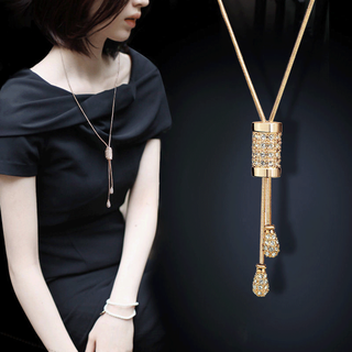 Idel's long clothing chain, versatile and simple korean clothing pendant, atmospheric pendant, jewelry pendant, accessories necklace, women's chain l0686 gold_soul lighthouse