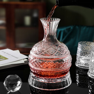 Huangsi decanter crystal glass 360 rotation quick decanter for home high-end wine red wine divider 360 rotation decanter 1500ml