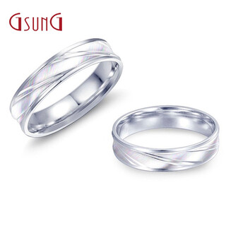 Platinum pt950 fashionable and simple cat-eye craft men's and women's couple rings platinum casual rings priced by gram contact before bidding