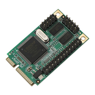 魔羯（MOGE）台式机工控机miniPCI-E工控机扩展卡2个RS232串口1个25针LPT并口亚信芯片 MC4334