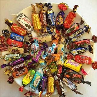 Other russian mixed candies, russian-style chocolate, mixed candies, new year goods, shipped from the port, mixed candies 1000g, two packs