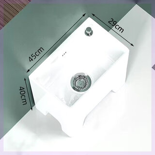 Huili customized 20cm mop pool narrow small ceramic mop pool household balcony washing mop pool tall flat long mop trough 45cmx29cm+ taiwan controlled drain