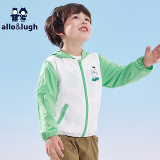 Allo&lugh upf50+ aluheru summer new children's clothing men's outdoor breathable loose children's sun protection clothing thin green 120